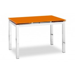Стол обеденный стеклянный (трансформер) MIX-2 (оранжевый)